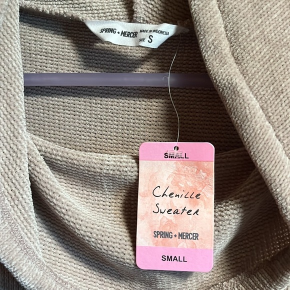 Spring & Mercer women’s cowl neck chenille pullover  sweater - Picture 2 of 2